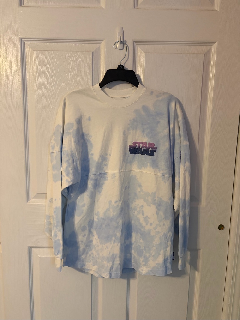 Star Wars Light Blue Tie-Dye Long Sleeve Spirt Jersey Tee